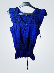 HOOCH Blue Lace Top Size 10