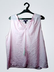 Gap Ärmellose pinke Bluse mit Quastenbindung