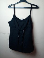 Queentex Black Spaghetti Strap Top