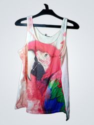 Clockhouse Tank Top with Parrot Graphic