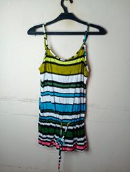 Yessica At Q&A Striped Tank Top