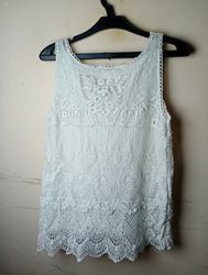 H&M White Lace Tank Top