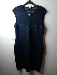 Guess Black Mesh Detail Bodycon Dress