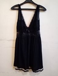 Hunkemöller Black Lace Trim Nightgown