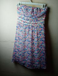 S. Oliver Vestido Midi Sem Alças Floral