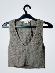 STRADIVARIUS Sleeveless Textured Crop Top
