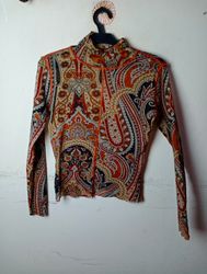 Paisley Print Rollkragenoberteil
