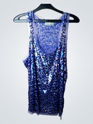Guess Blau Paillettentop