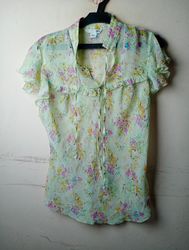 H&M Floral Print Sheer Blouse