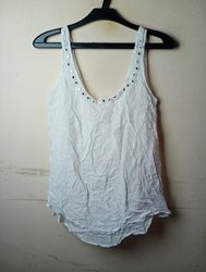 Stradivarius White Tank Top