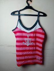 Rot-weiß gestreiftes Tanktop mit Anker-Motiv