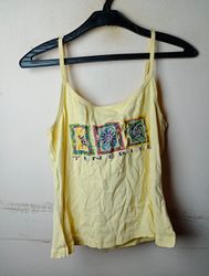 Gelbes Tanktop mit Teneriffa-Grafik
