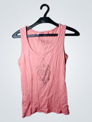 Pink Tank Top with Embellishment