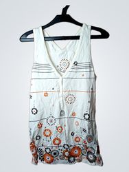 Clockhouse White Floral Tank Top