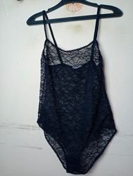 Etam schwarzer Spitzen-Body