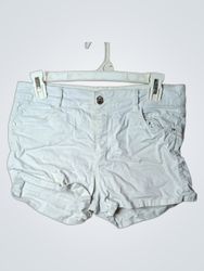 Stradivarius White Denim Shorts
