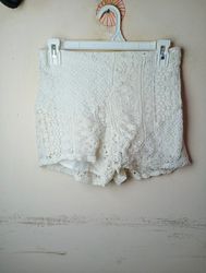 Hollister White Lace Shorts