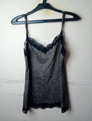 Sparkly camisole with lace trim
