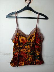 5th Avenue Italy Floral Lace Trim Cami Top
