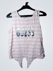 Guess Pink gestreiftes Pailletten-Top