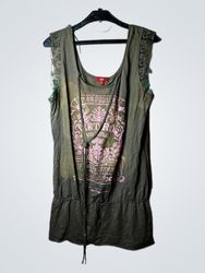 XX Jeans ärmelloses Top mit pinker Grafik