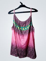 Pink Tank Top with Pattern