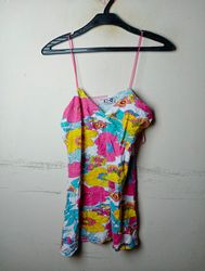 10-0 Floral Print Spaghetti Strap Dress