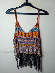 ANGIE Boho Fransen-Top