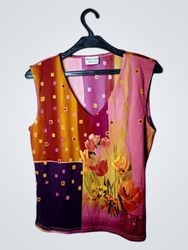 BIAGGINI Sleeveless Floral Print Top