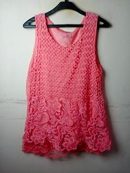 Sure Pink Lace Tank Top