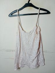 Camisola tipo regata de alças finas rosa-claro com..