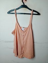 Peach Cami Top with Buttons