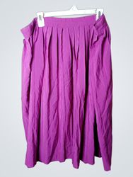 Purple Pleated Skirt