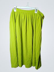 Peacocks Grass 100% Polyester Lime Green Pleated M..