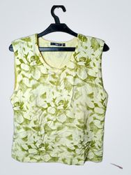 Jake's Sleeveless Floral Print Top XXL