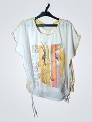TAIFUN SEPARATES White T-Shirt with Pineapple Prin..