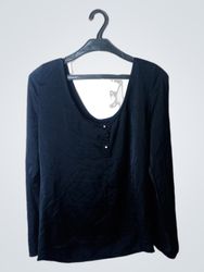 Schwarzes Langarmshirt