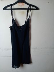 Black slip with lace trim
