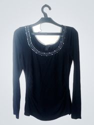 White House Black Market Long Sleeve Embellished T..