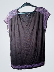 BODYFLIRT Women's Brown Lace Trim T-Shirt