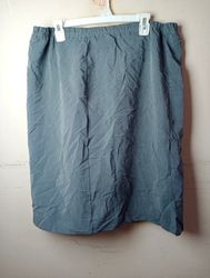 Grey Elastic Waist Skirt