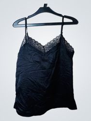 Tezenis Black Lace Trim Cami Top