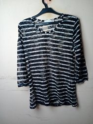 JOACHIM BOSSE STYLE Striped Lace Top