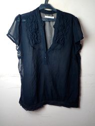 ONLY Edge Collection Black Sheer Blouse