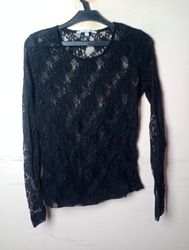 3 SUISSES COLLECTION PREMIUM Black Lace Long Sleev..