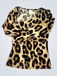 H&M Leopard Print Long Sleeve Top