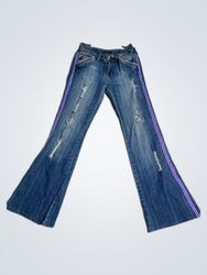 Rocawear Women's Flared Jeans with Purple Side Str..