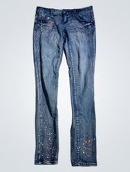Seven For All Mankind Distressed Paint Splatter De..