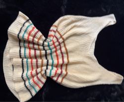 Knit Top with Striped Sleeves