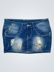 Unbranded Distressed Denim Mini Skirt